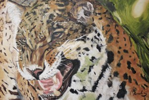 Leopard Smile by Mike Gransbury, wildlife art